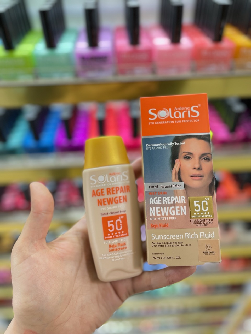 ضد آفتاب سولاریس ضد چروک رنگی ایج ریپیر نیوژن SPF 50